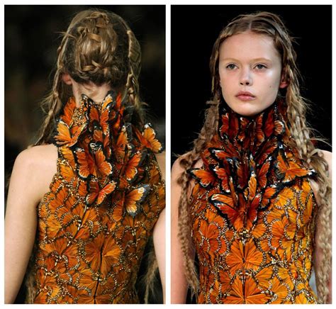 alexander mcqueen insect dresses.